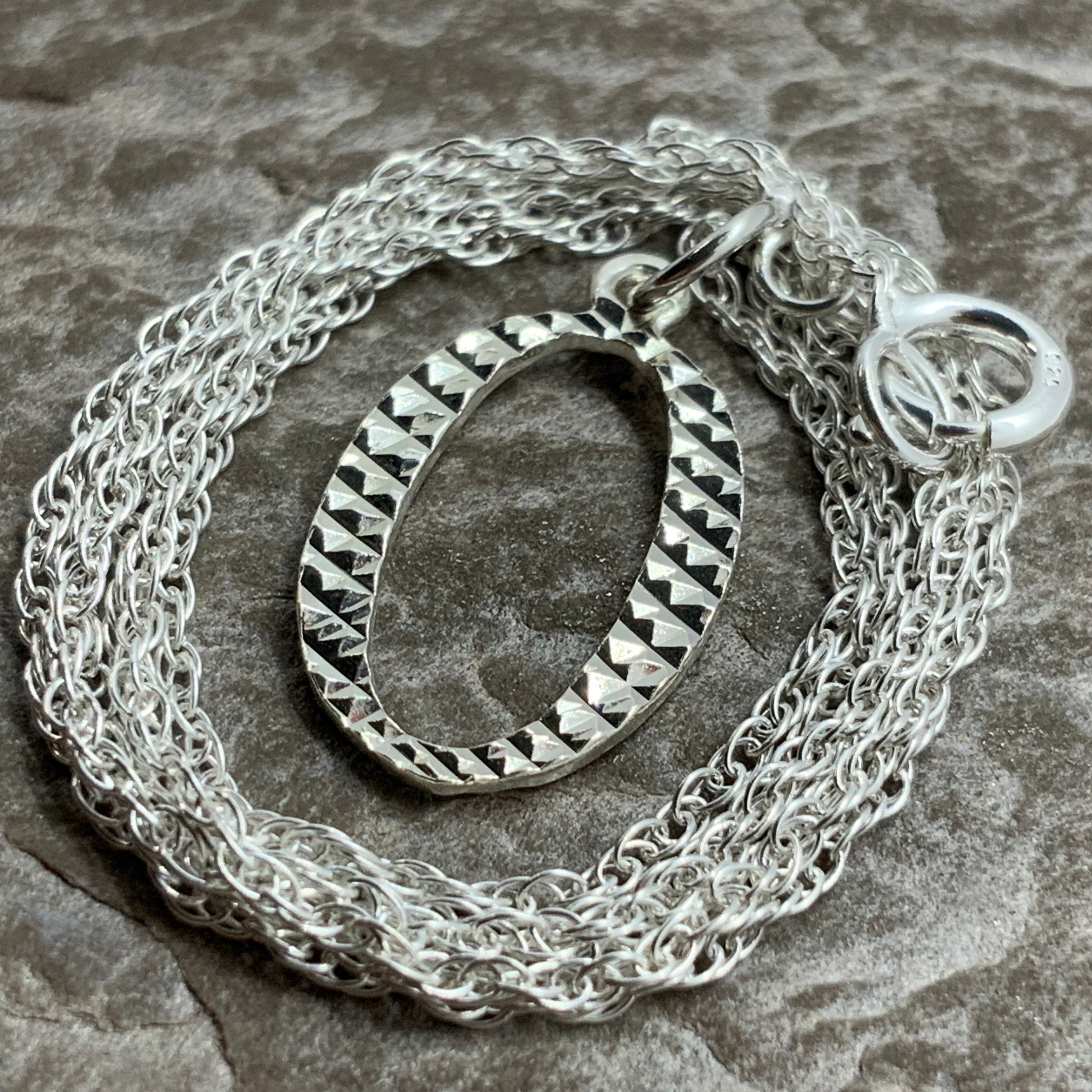 Letter o necklace silver deals