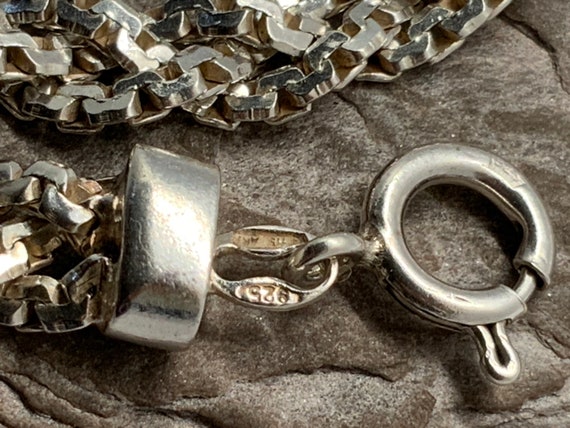 Vintage Solid Sterling Silver Interlocking Box Li… - image 3