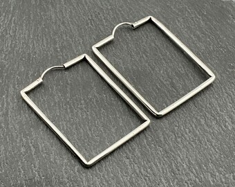 Vintage Sterling Silver Hoop Earrings