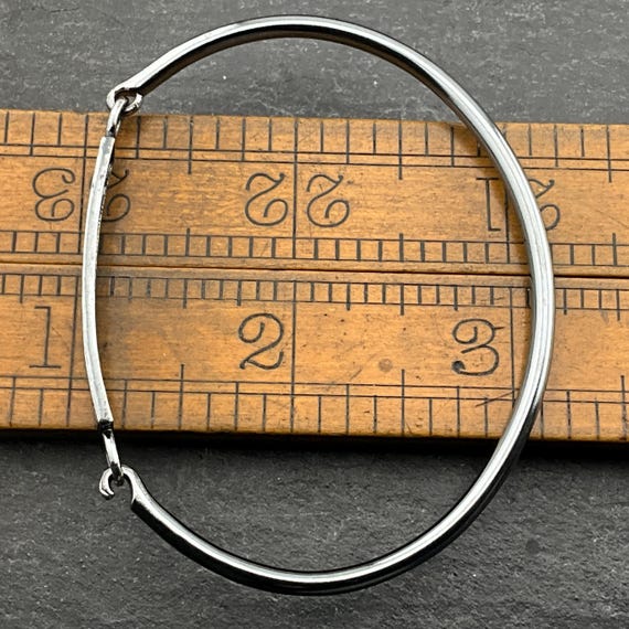 Vintage Solid Sterling Silver Celtic Stacker Bang… - image 6