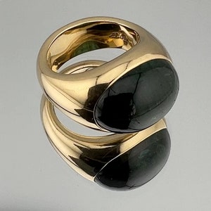 Vintage Heavy 18ct Gold Tourmaline Cluster Ring, UK Size M1/2, US Size 61/4, EU Size 52 image 10