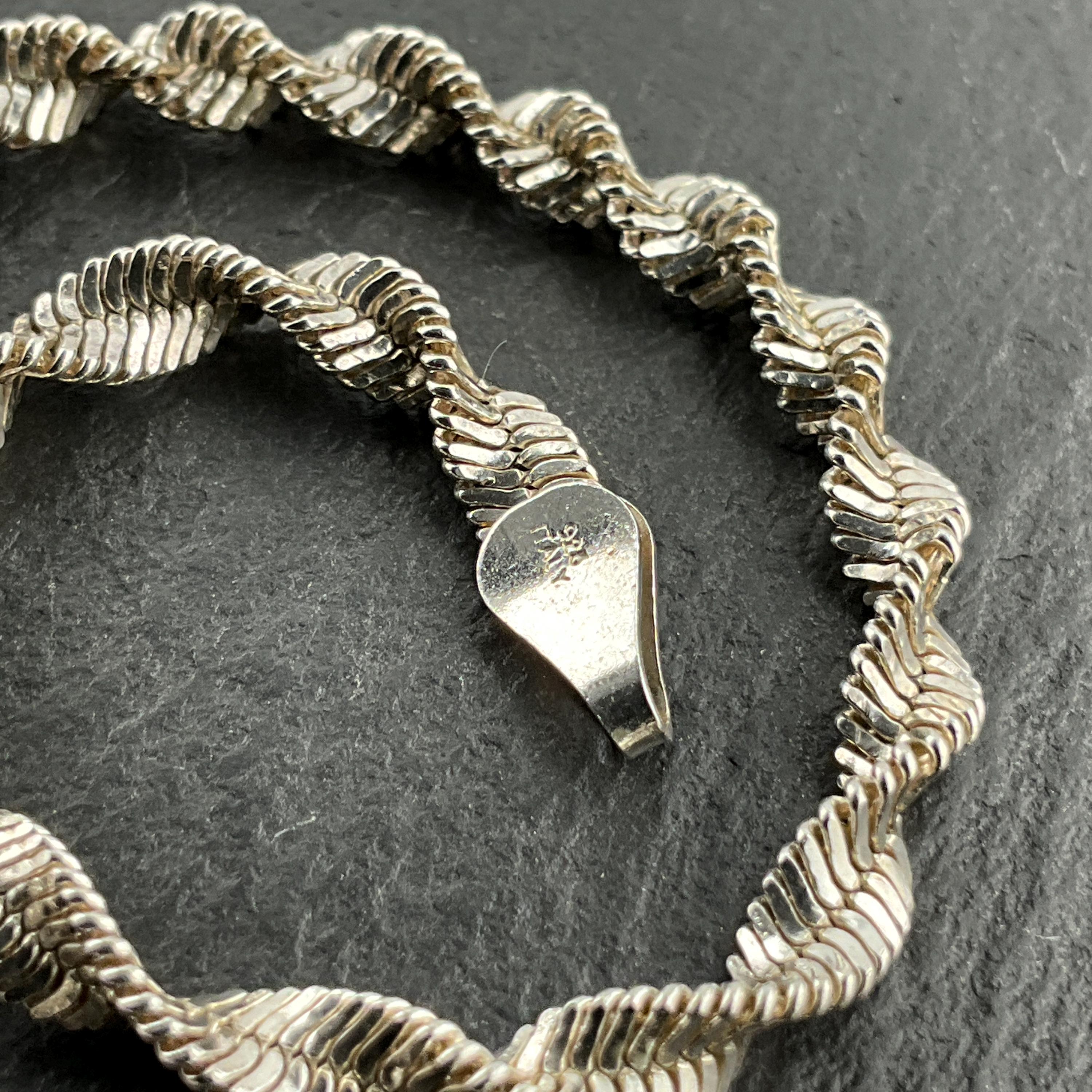 Vintage Sterling Silver Twisted Rope Chain Bracelet - Etsy Canada