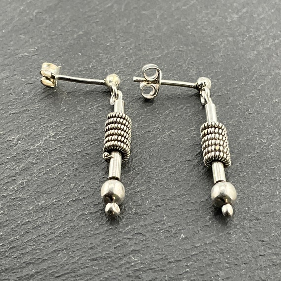 Sterling Silver Fancy Twist Dangle Earrings Sterling Silver Fancy Twist Dangle Earrings