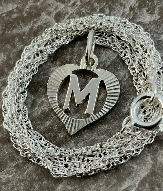 Vintage Sterling Silver Letter M 