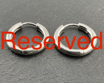 Reserved - Do Not Buy Vintage Sterling Silver Hoop Earrings