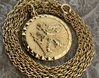 Gold St Christopher - Etsy UK