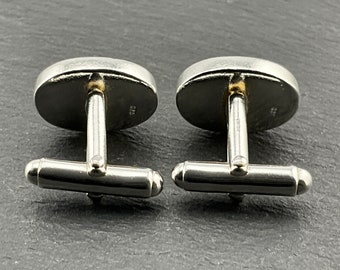 Boutons De Manchette Ajourés En Argent Massif Vintage - Paire Ancienne - Occasion Bon état