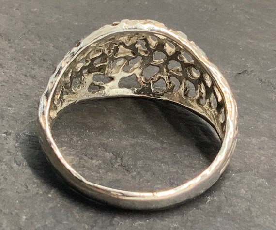 Vintage Sterling Silver Statement Ring, UK Size P… - image 6