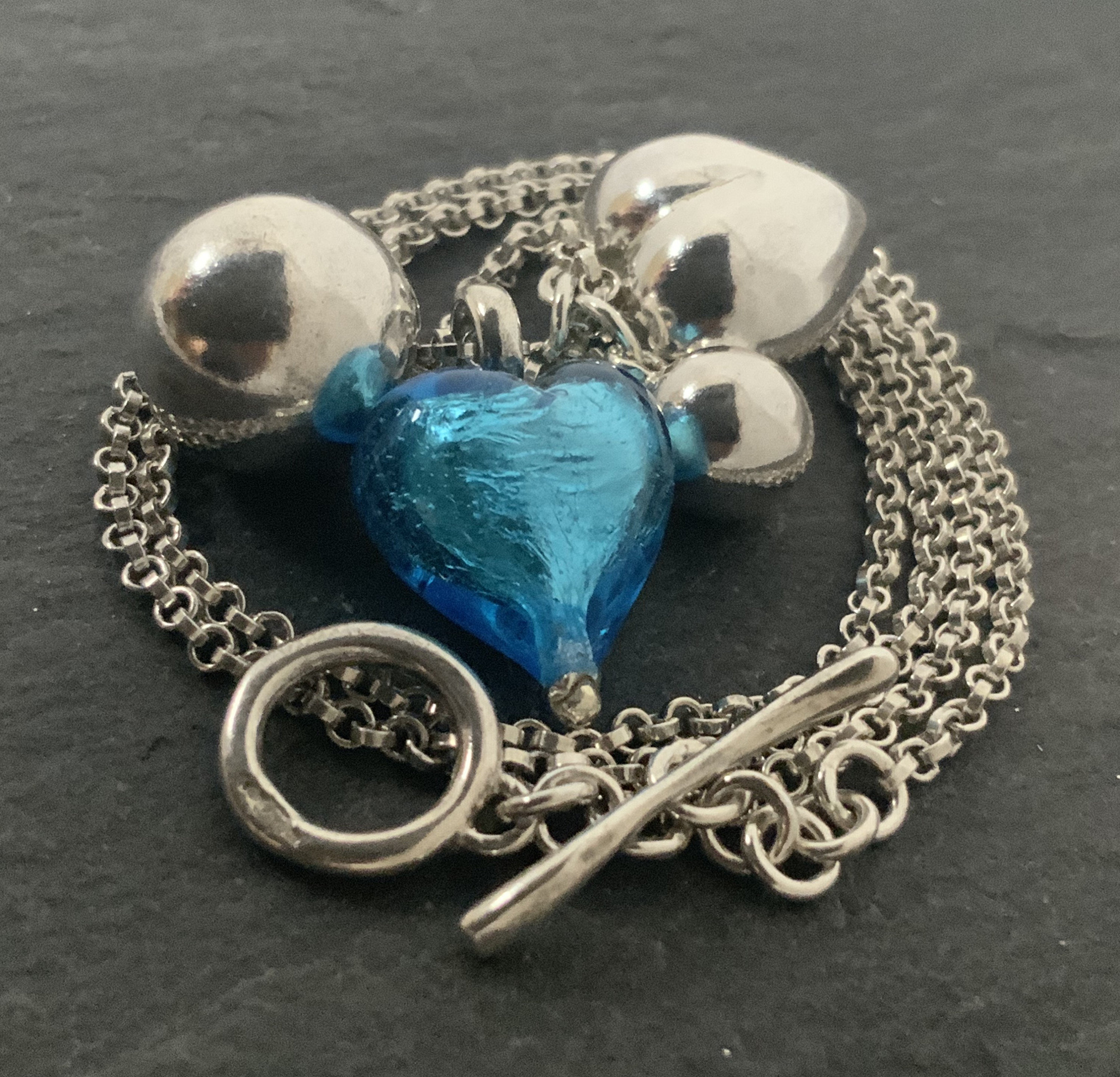 Vintage Sterling Silver Heart T-bar Ring Necklace - Etsy Canada