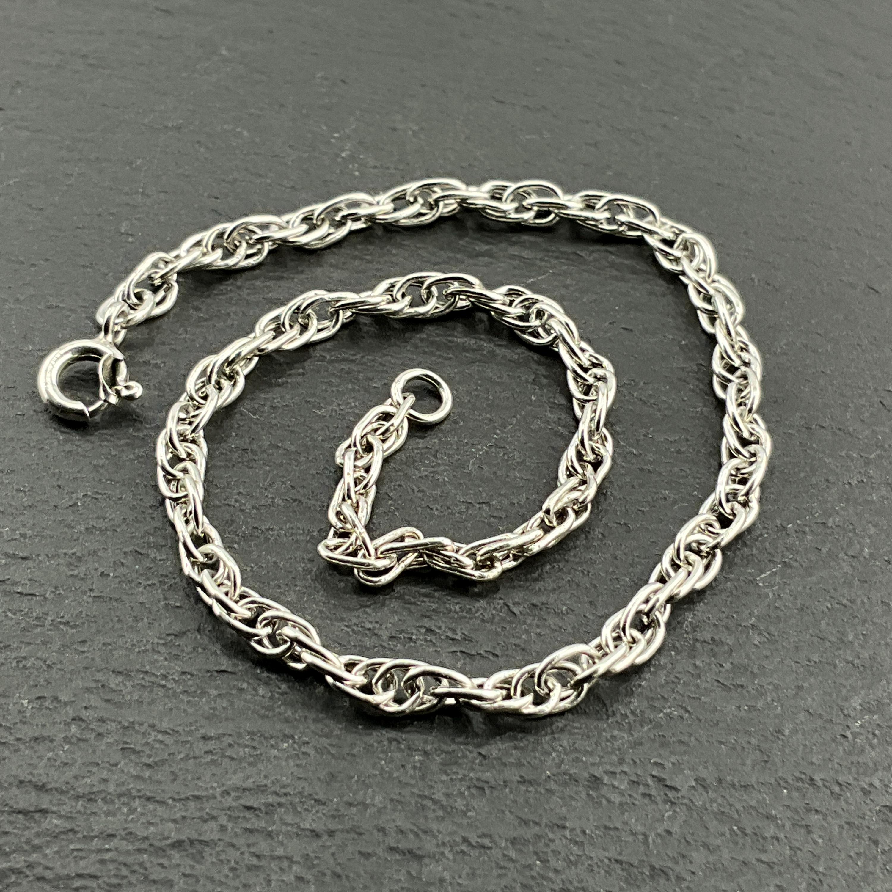 Vintage Sterling Silver Delicate Chain Bracelet - Etsy