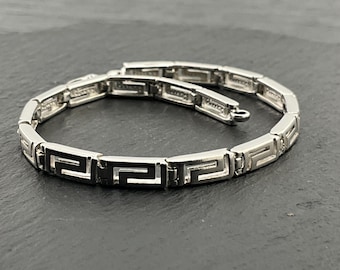 Bracelet Ancien En Argent Massif - Style Rigide à Boucle De Ceinture - Années 1960-1970