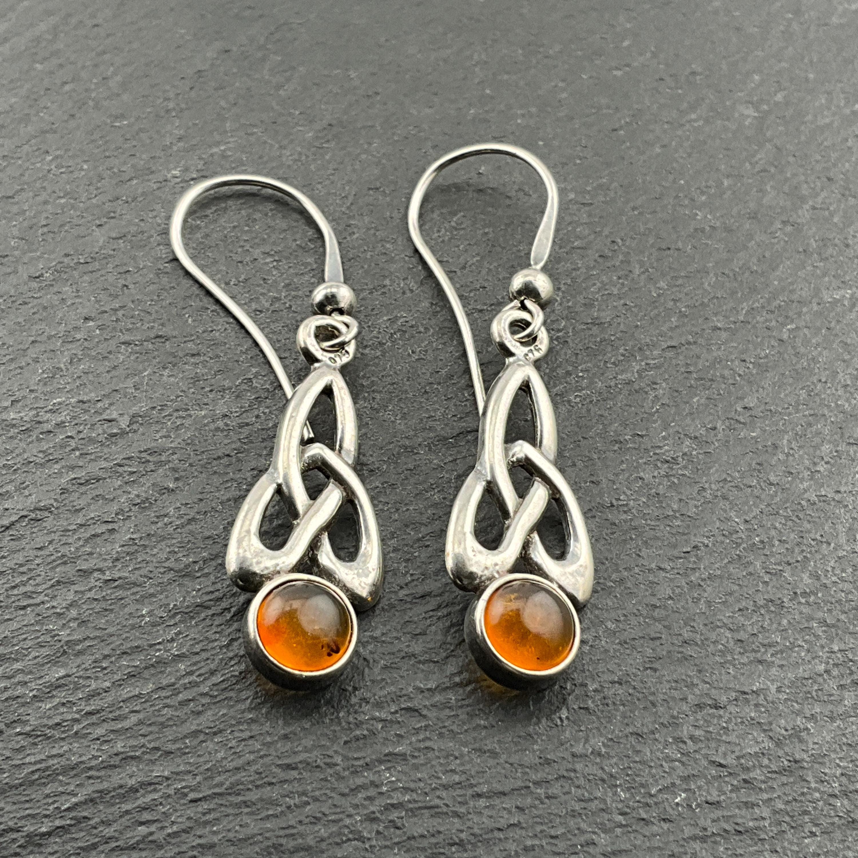 Orecchini Pendenti Celtico In Argento Sterling 925 - Nodo Celtico Eterno, Gioiello Vintage Per Donne, Idea Regalo, Confezione Regalo Inclusa