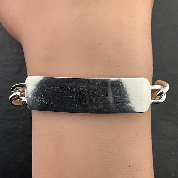 Vintage Sterling Silver ID Bracelet - Etsy