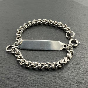 Vintage Sterling Silver ID Bracelet - Etsy