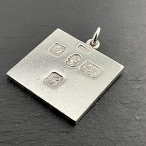 Vintage Heavy Hallmark Ingot Sterling Silver Pendant