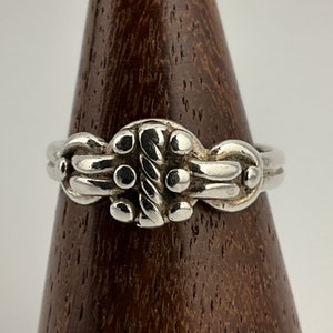 Vintage Sterling Silver Celtic Knot Band Ring, UK Size O, US Size 7, EU Size 54