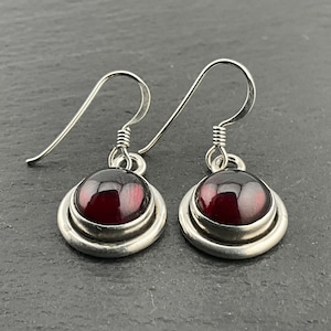 Vintage Tourmaline Sterling Silver Dangle Earrings