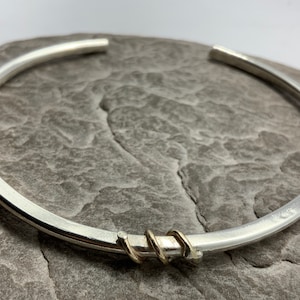 Vintage Sterling Silver Solid Stacker Bangle Bracelet