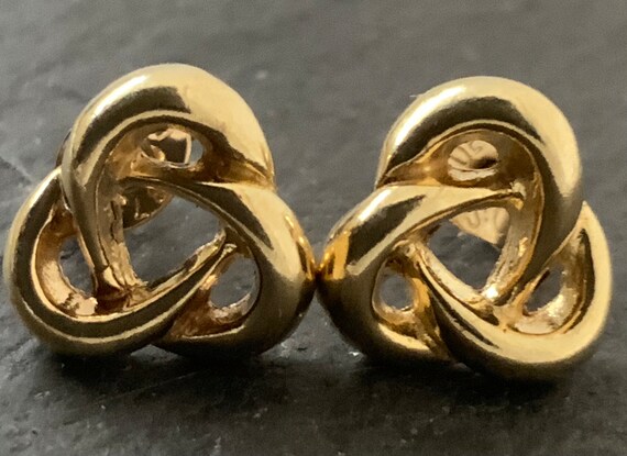 Vintage 9ct Gold Celtic Knot Stud Earrings Etsy