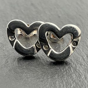 Vintage Diamond Sterling Silver Stud Earrings