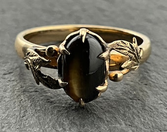 Vintage 9ct Gold Star Sapphire Ring, UK Size L, US Size 5 1/2, EU Size 50 3/4