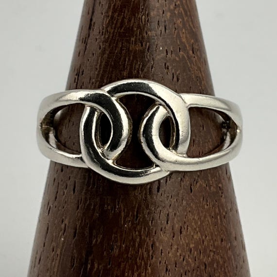 Bague Vintage En Argent Sterling 925 - Nœud Celtique Entrelacé 6mm - Taille 7 (US)