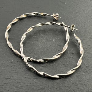 Vintage Sterling Silver Hoop Stud Earrings