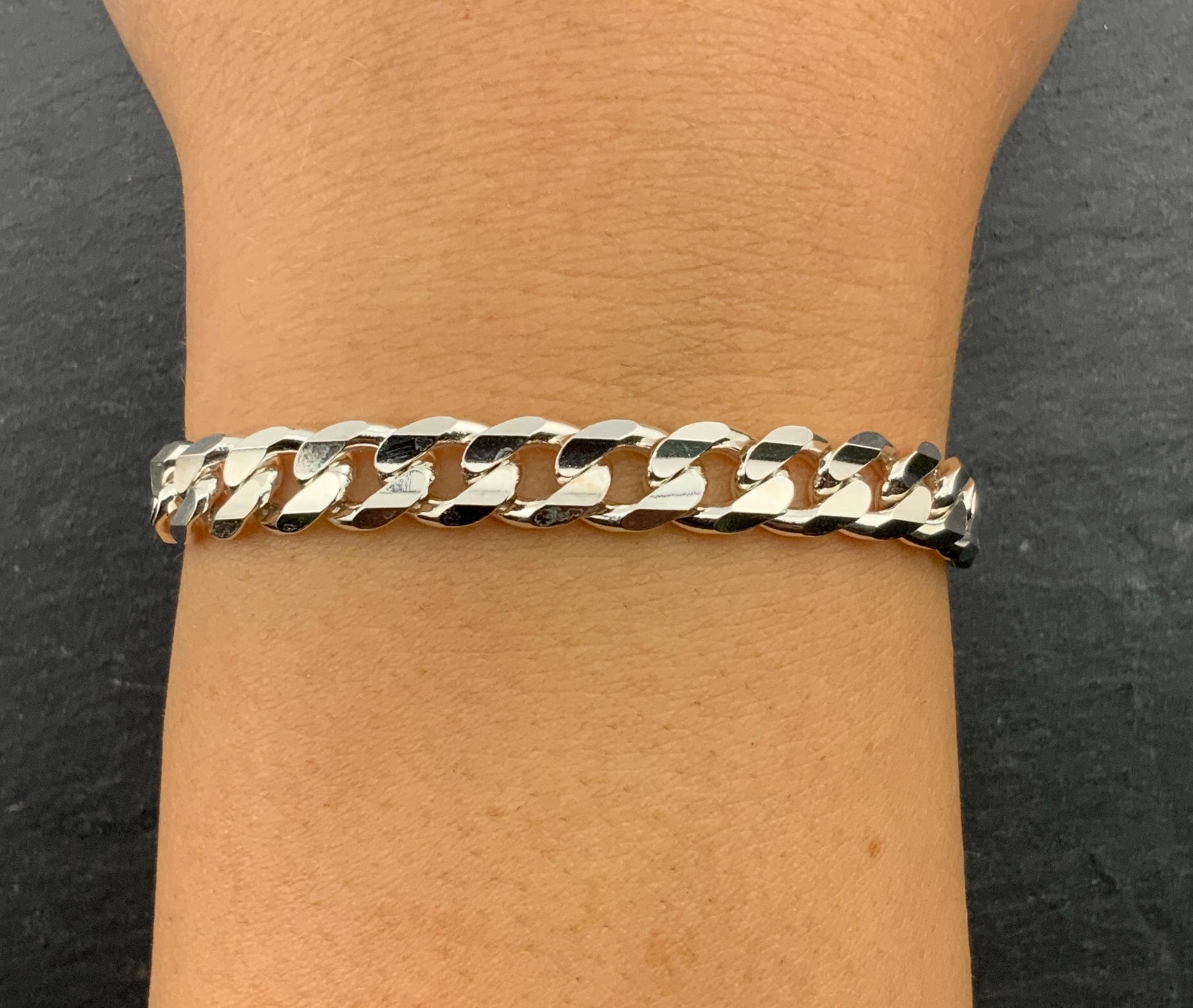 Vintage Sterling Silver Curb Link Bracelet - Etsy