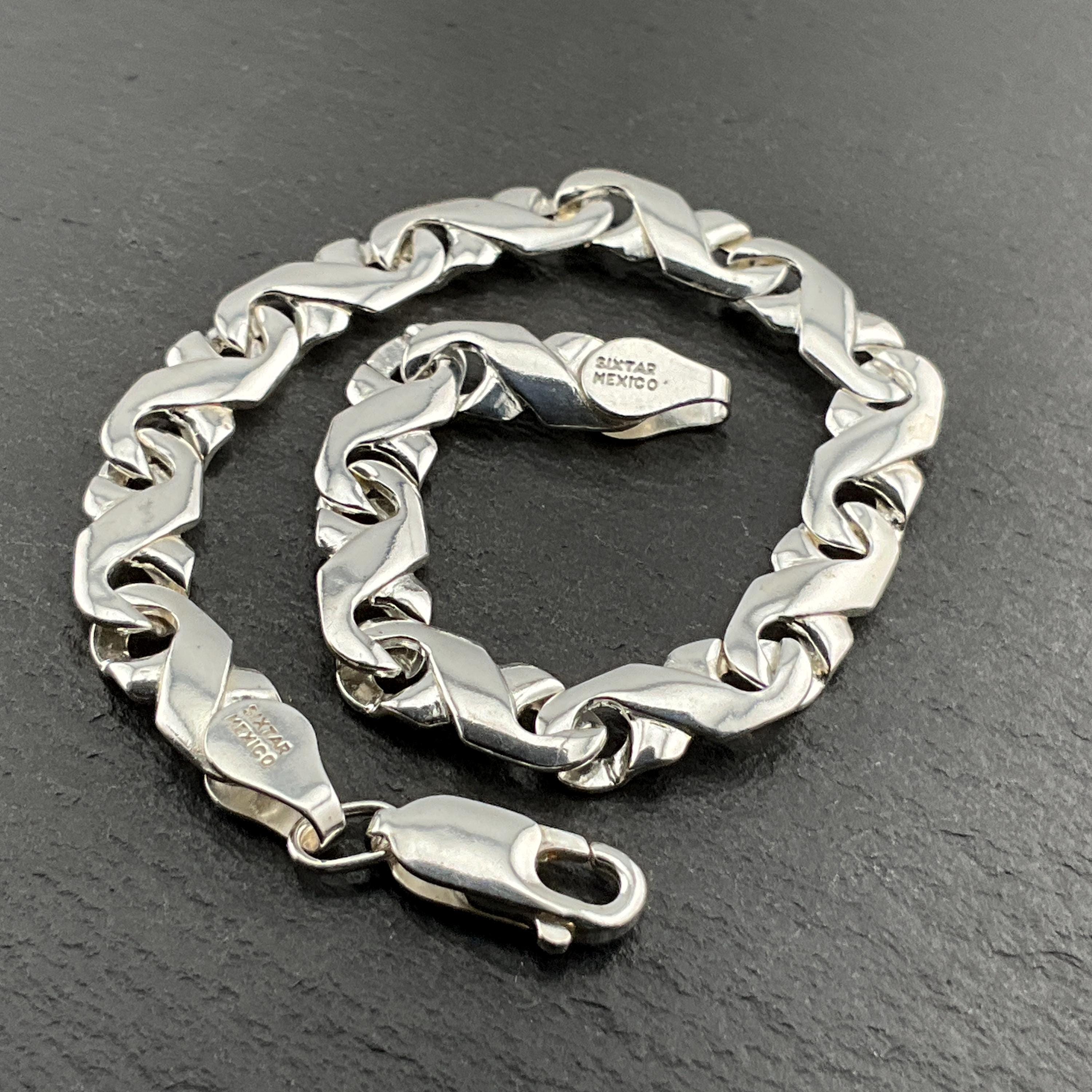 アクセサリー Vintage Sterling Silver Links Bracelet Vintage Sterling Silver Curb Link Bracelet - Etsy Israel