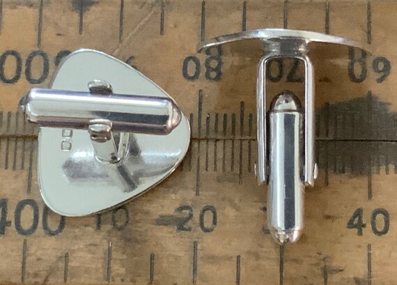 Vintage Sterling Silver Solid Engine Turned Cuffl… - image 8