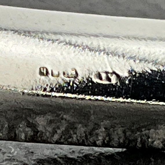 Vintage Solid Sterling Silver Stacker Wave Bangle - image 7