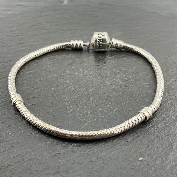 PANDORA パンドラ Clasp Snake Chain Bracelet Genuine Pandora Sterling Silver Snake Chain Bracelet - Etsy