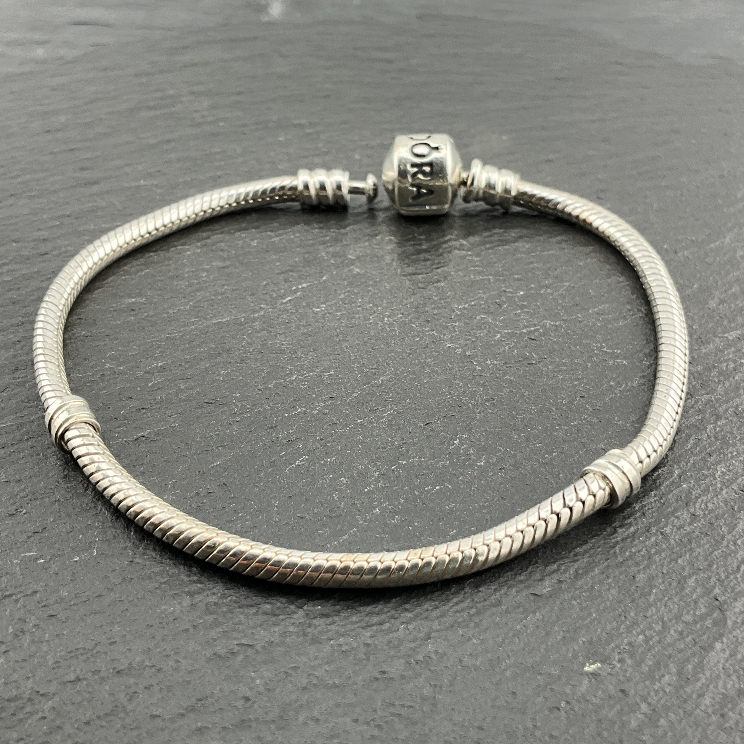 Genuine Pandora Sterling Silver Snake Chain Bracelet - Etsy