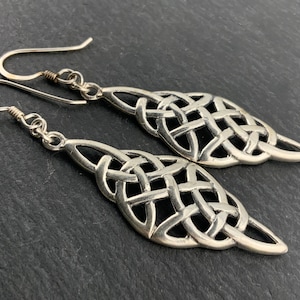 Vintage Large Sterling Silver Dangle Earrings