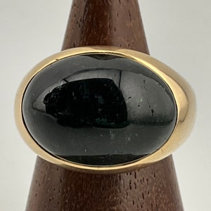 Vintage Heavy 18ct Gold Tourmaline Cluster Ring, UK Size M1/2, US Size 61/4, EU Size 52 image 2