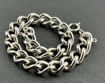 Silver 800 ドイツ　オールドブレスレット Vintage Friedrich Binder 800 Silver Massive Curb Link Chain