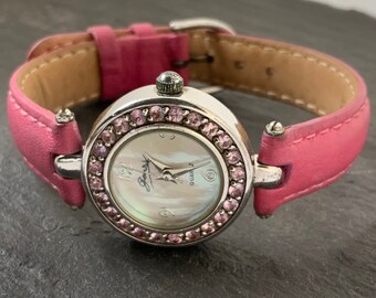 Brighton Joliet Plated Dress Watch with Crystal Accents Brighton Joliet Watch Silver Plated Pebbled Mesh Band  main image 3
