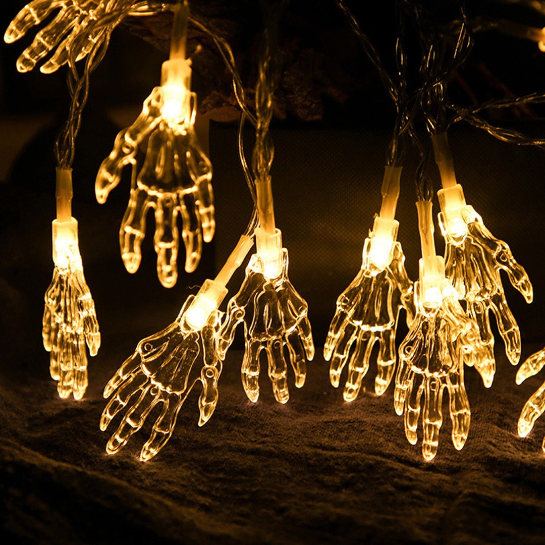 Halloween Light String Lights Skeleton Hand Halloween - Etsy