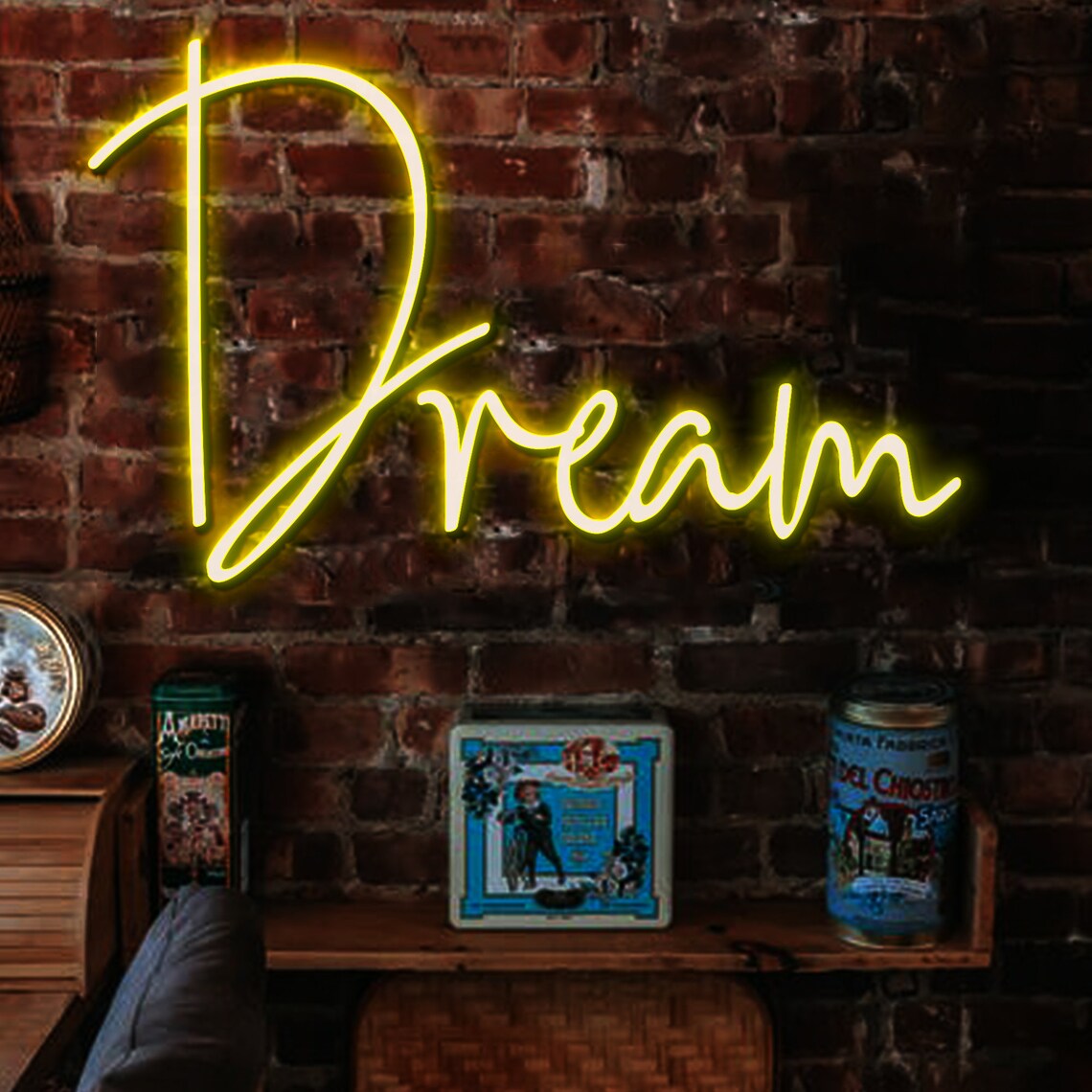 Dream Neon Sign Dream LED Lights Quote Neon Sign Custom Etsy