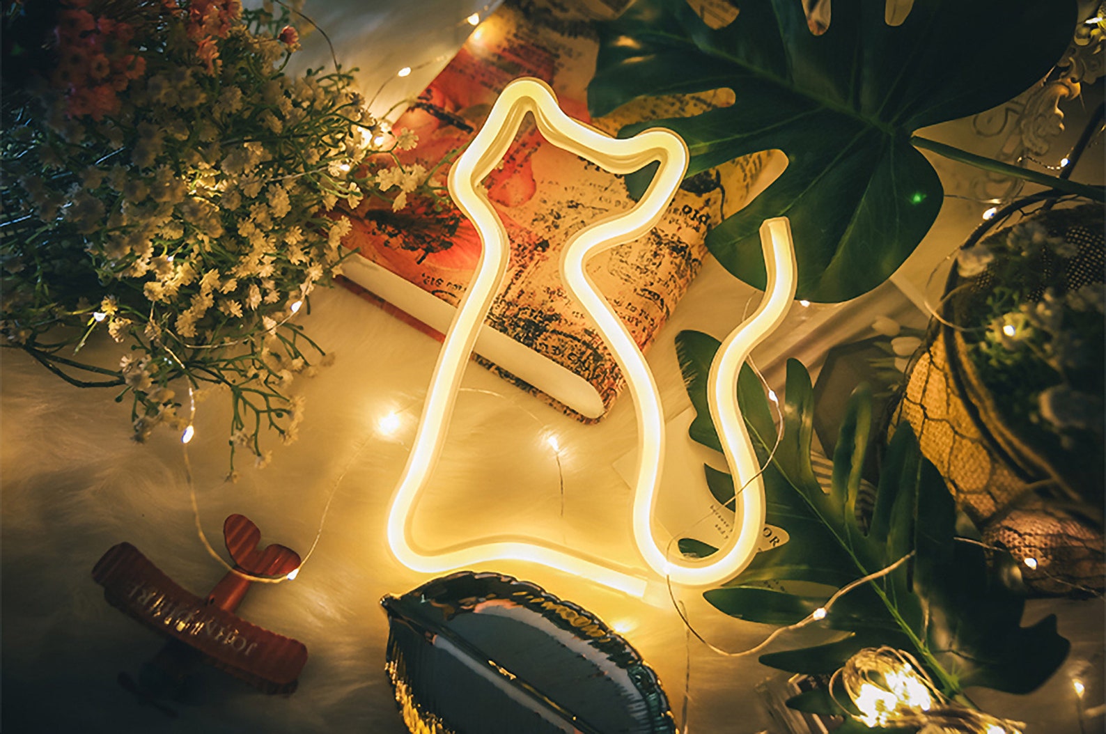 Cat Neon Sign Kitty LED Light Bedroom Neon Wall Decor Kitty Etsy