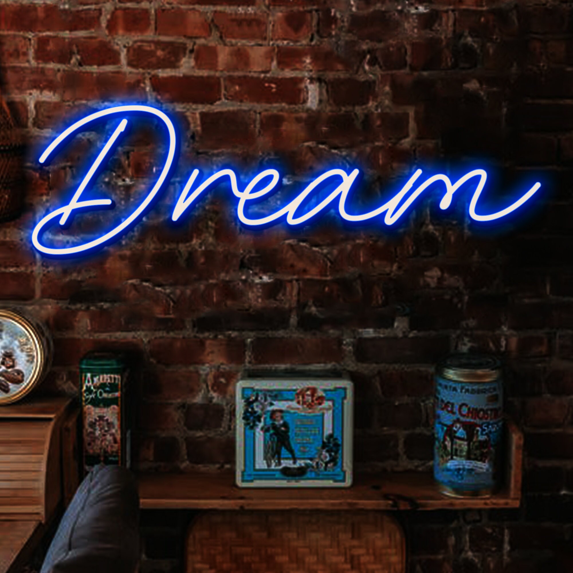 Dream Neon Sign Dream LED Lights Quote Neon Sign Custom Etsy