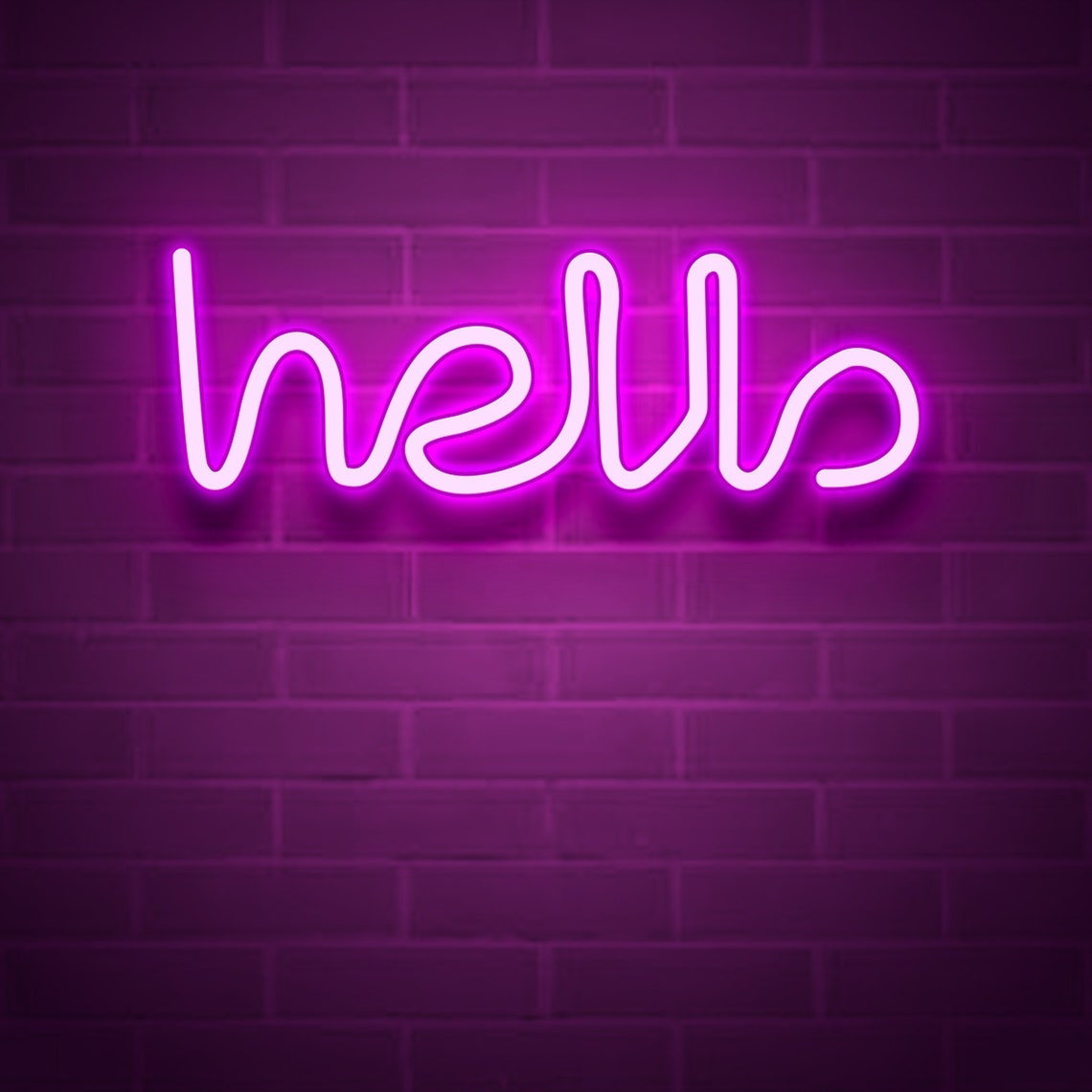 Hello Neon Sign Small LED Neon Custom Neon Sign Handmade Etsy