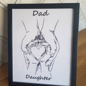 Fathers day marker drawing dad and daughter image 1