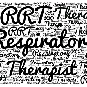 Respiratory Therapist (RRT) Black Lettering White Background SVG & JPEG Download