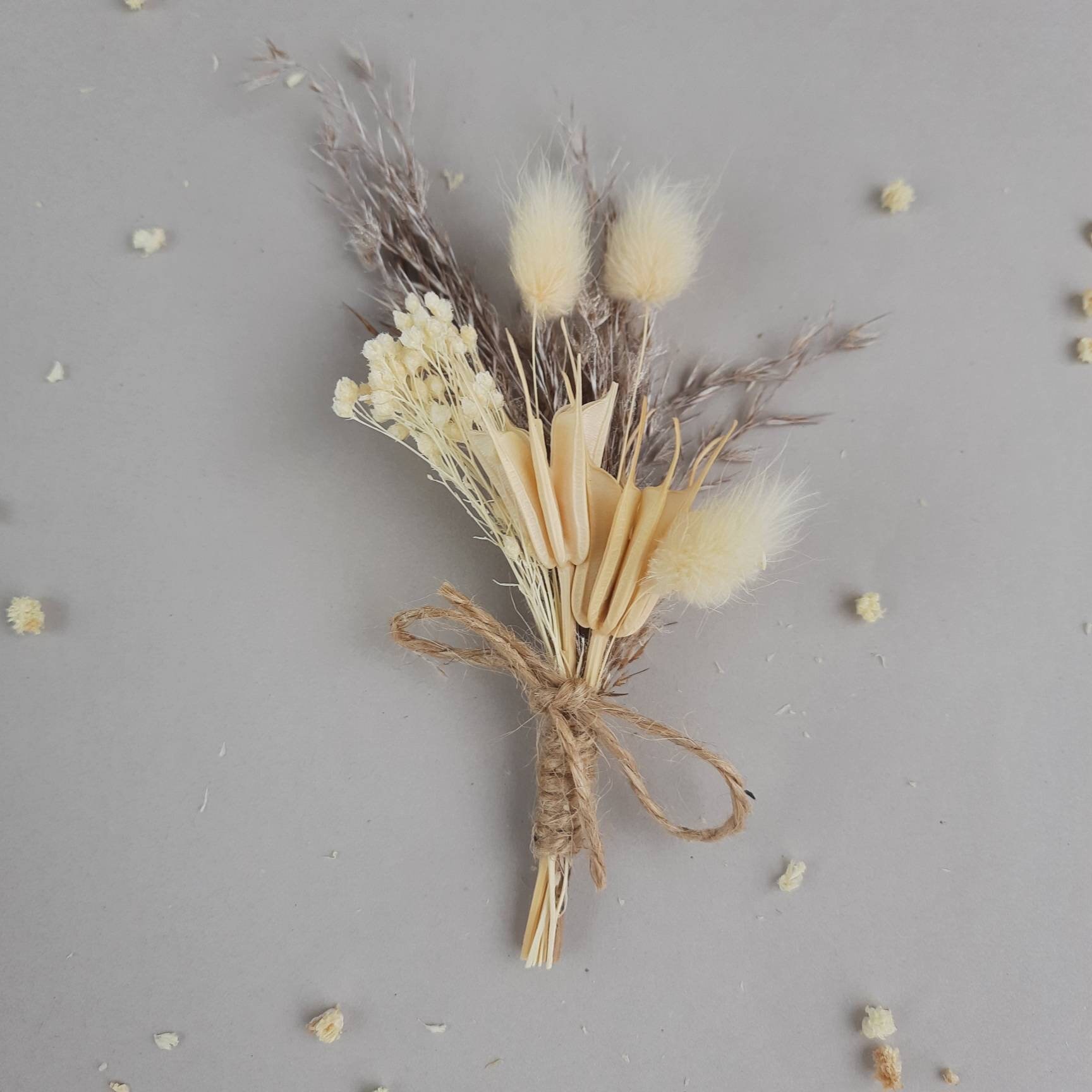 Pampas grass rustic boutonniere Dried flower boutonniere for men Rust…