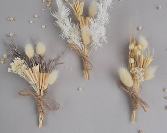 Dried flower boutonniere for men, Rustic wedding, Blush Wedding Boutonniere, Rustic button hole, Wedding Boutonniere