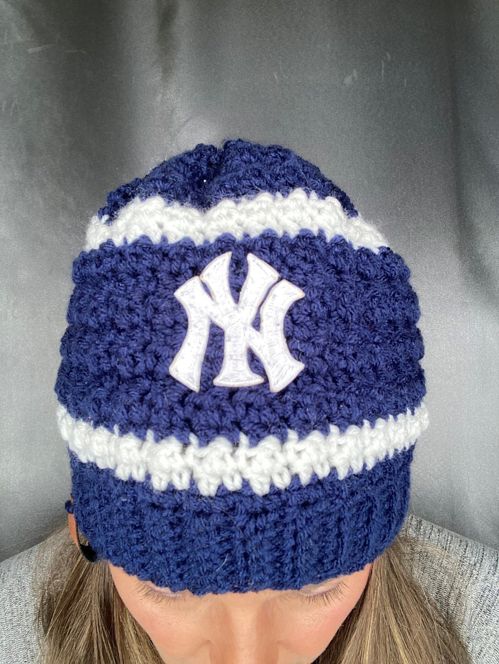 New York Yankee beanie Yankee hat Winter hat Yankee beanie Etsy