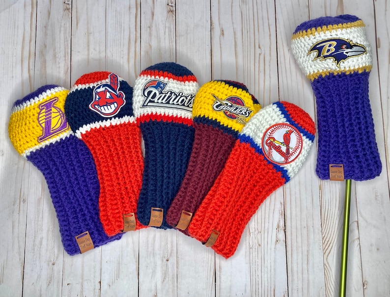 Golf Club Cover Knit Golf Club Cover Driver Head Covers Etsy