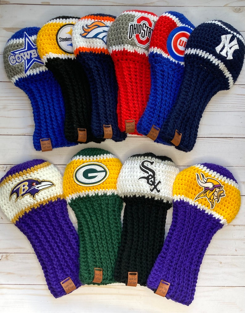 Golf Club Cover Knit Golf Club Cover Driver Head Covers Etsy