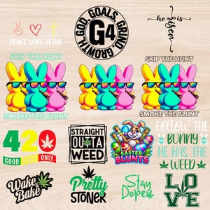 ピープス png、マリファナ PNG、イースター PNG、イースター ストーナー PNG、イースター ウィード PNG、大麻 png、420 png、ピープス png、ウィードを吸うウサギ png